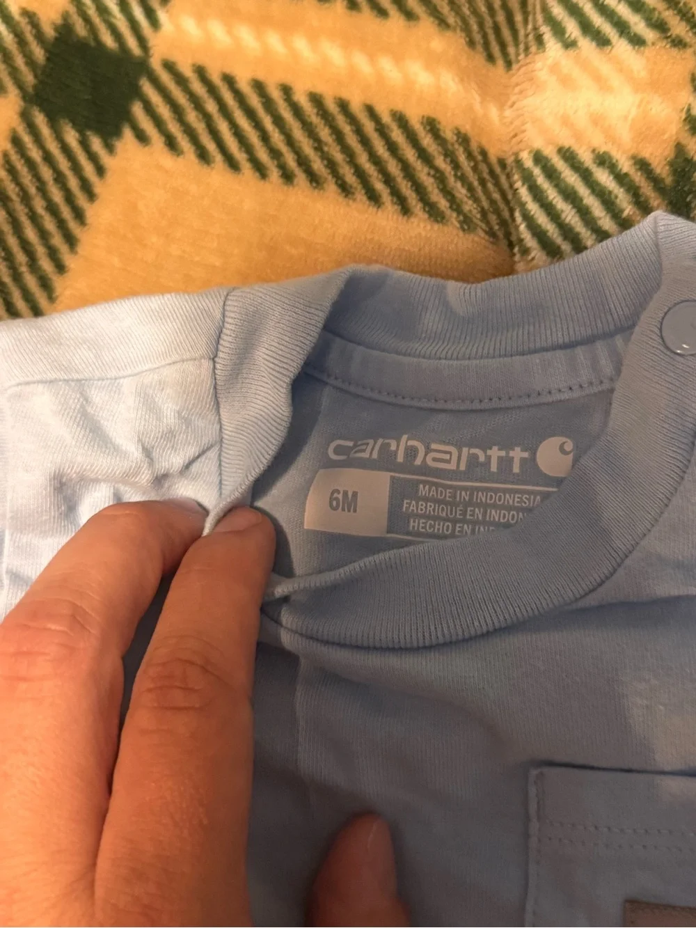 Carhartt Light Blue Baby One-Piece Bodysuit